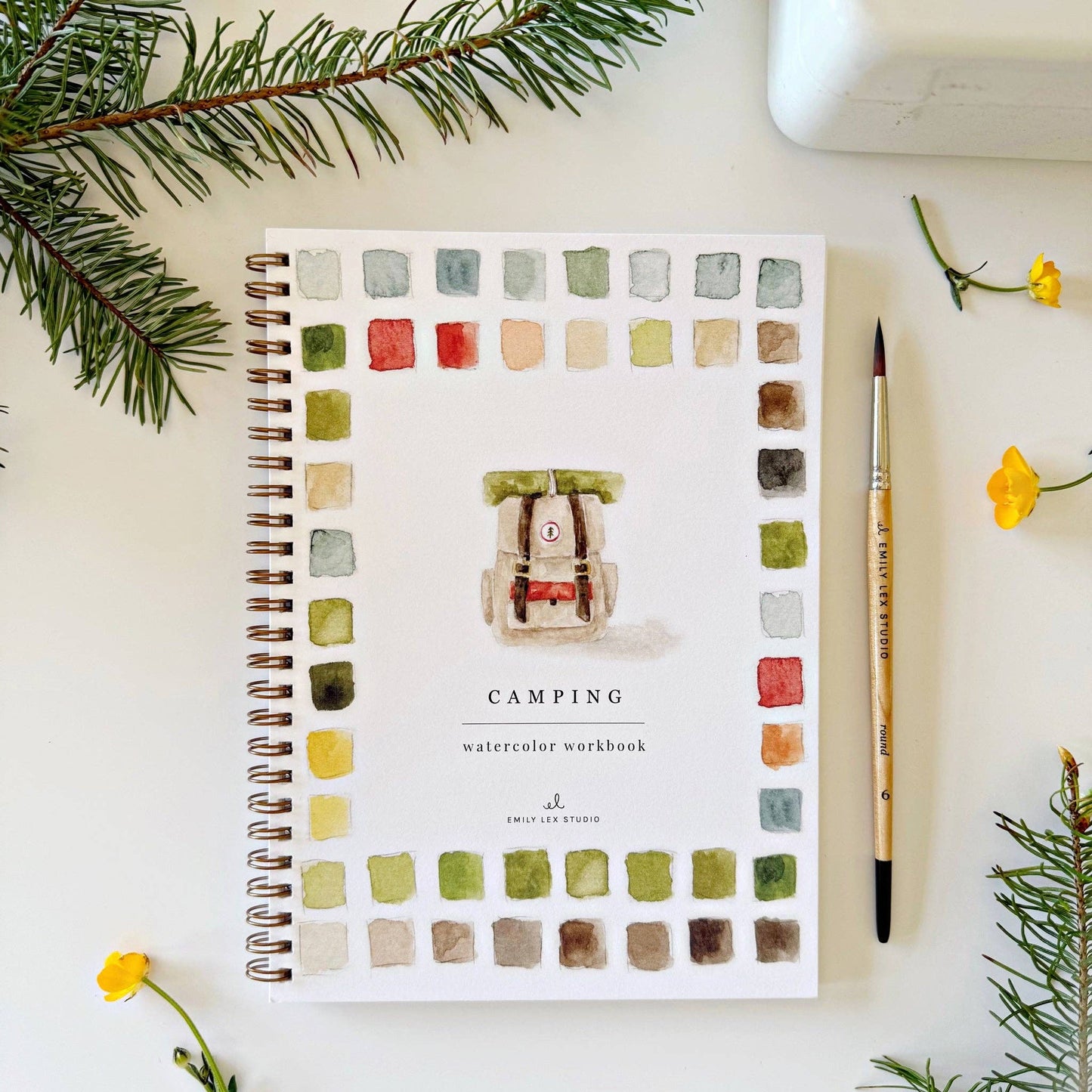 emily lex studio Camping Watercolor Workbook
