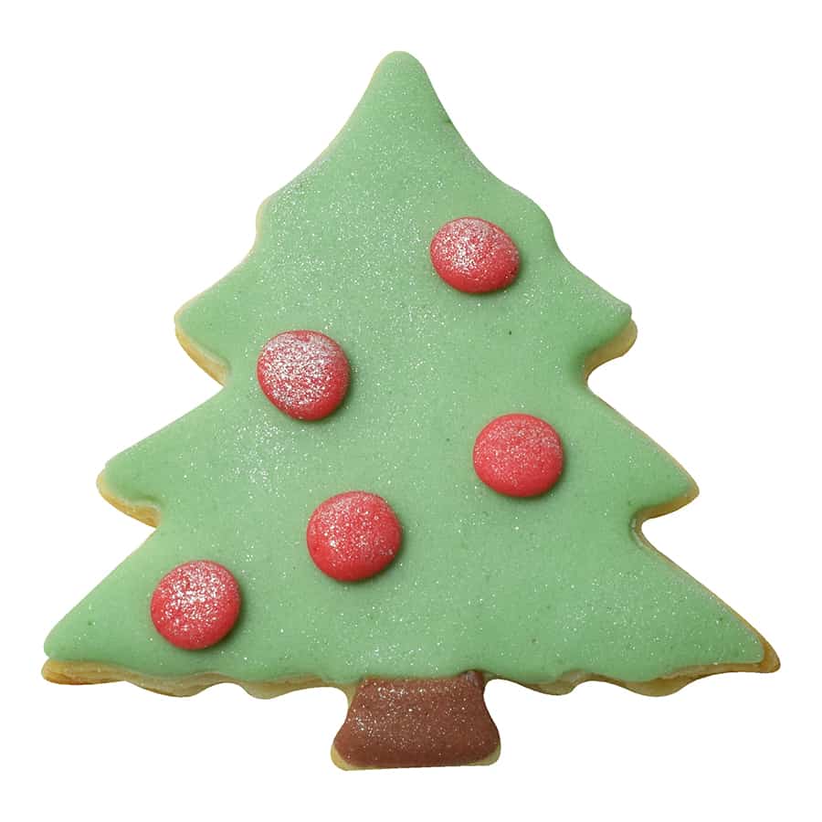 Mini Christmas Tree w/Snow Cookie Cutter Green - 1.5”