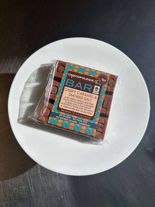 Knipschildt Chocolatier Milk Chocolate w Caramel Flakes & Smoked Salt