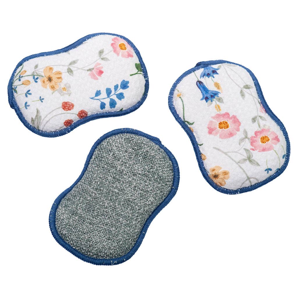 Once Again Home RE:usable Sponges - Serenity Floral, Set of 3