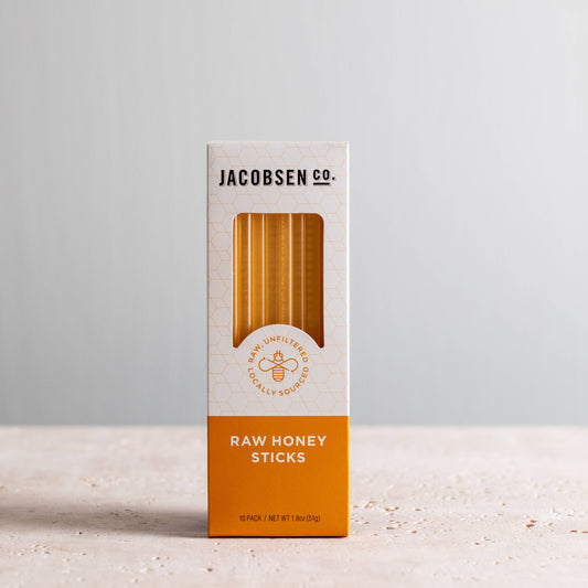 Jacobsen Salt Raw Blackberry Honey Sticks, 10 Pack