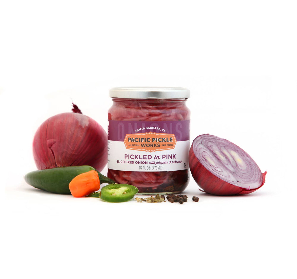 Pacific Pickle Works - Pickled in Pink - Sliced Red Onion with Jalapeño & Habanero