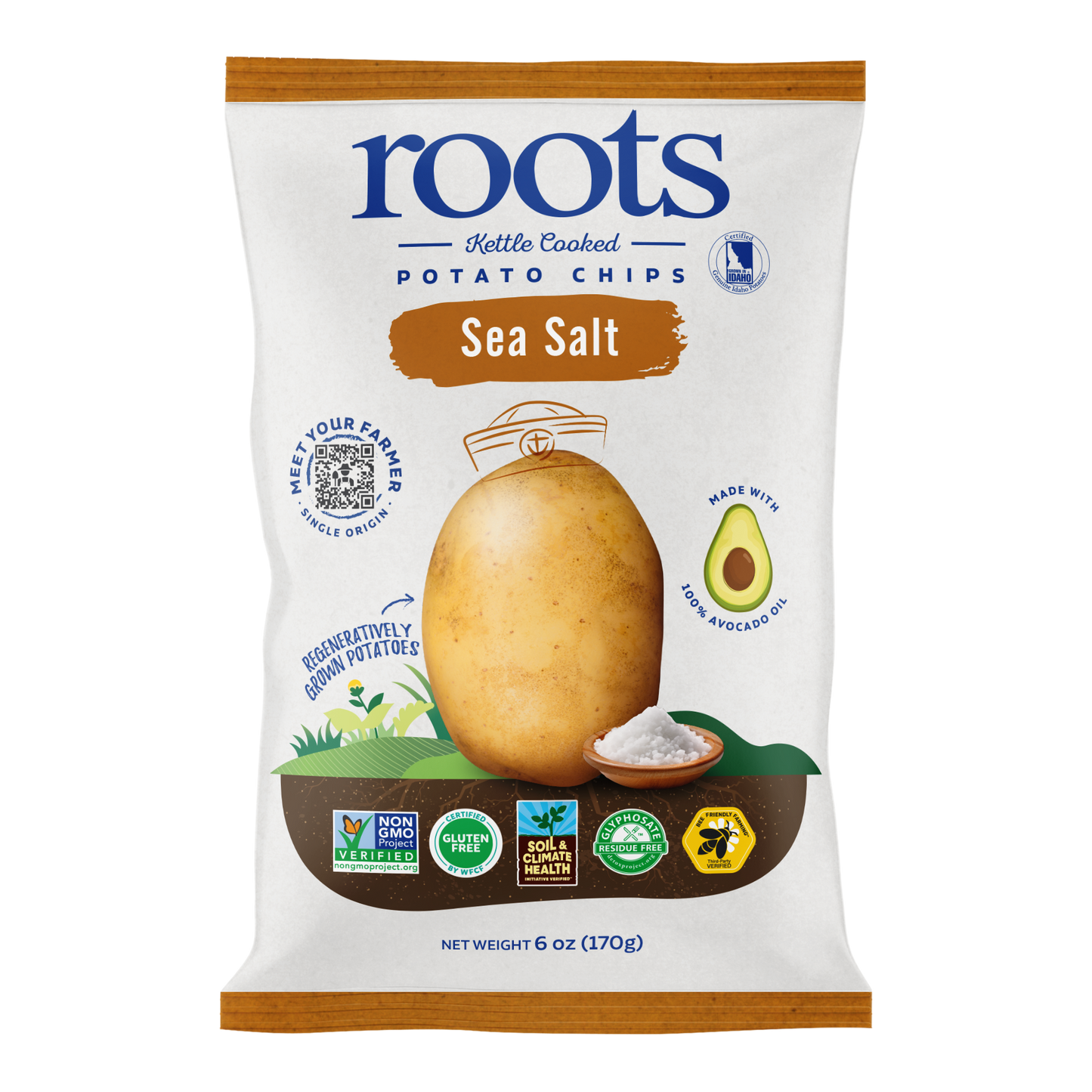 Roots Potato Chips Sea Salt, 5oz