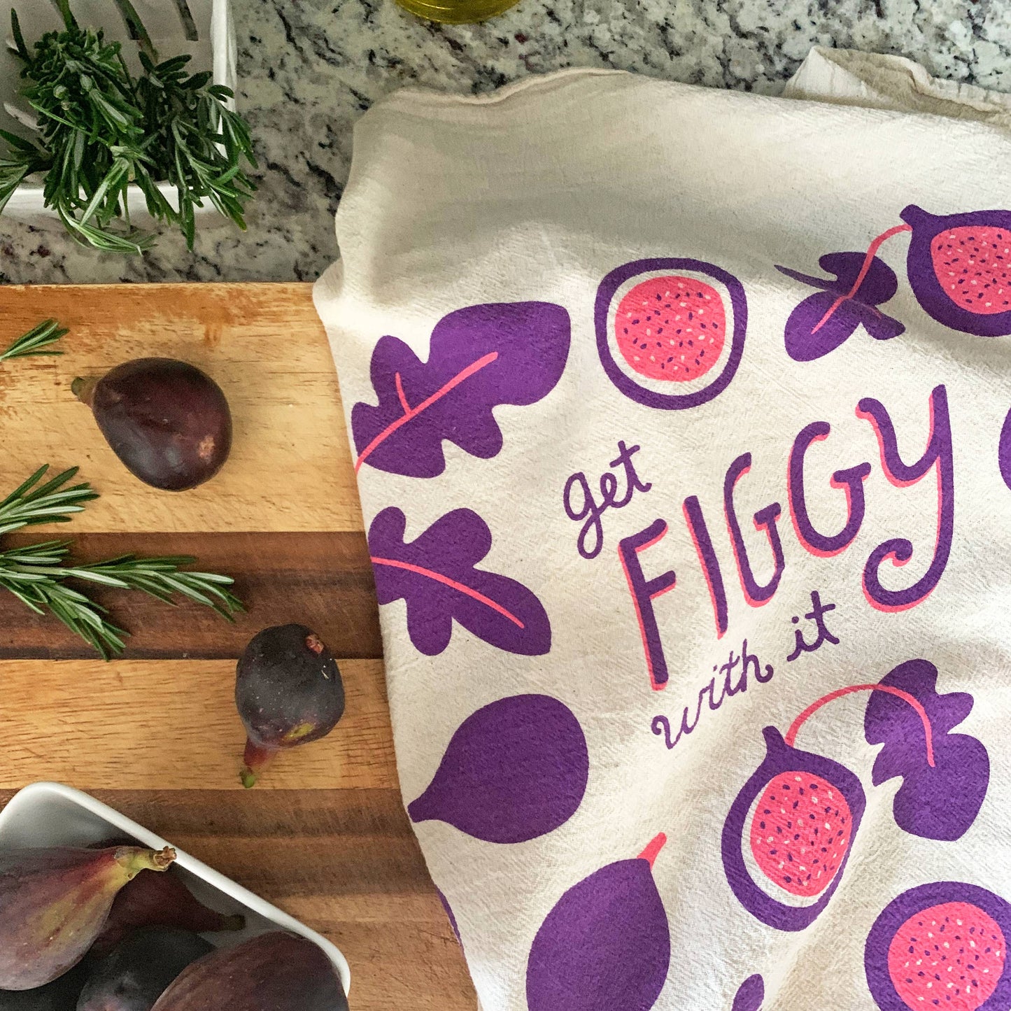The Neighborgoods Rosemary & Fig Tea Towel, Set of 2
