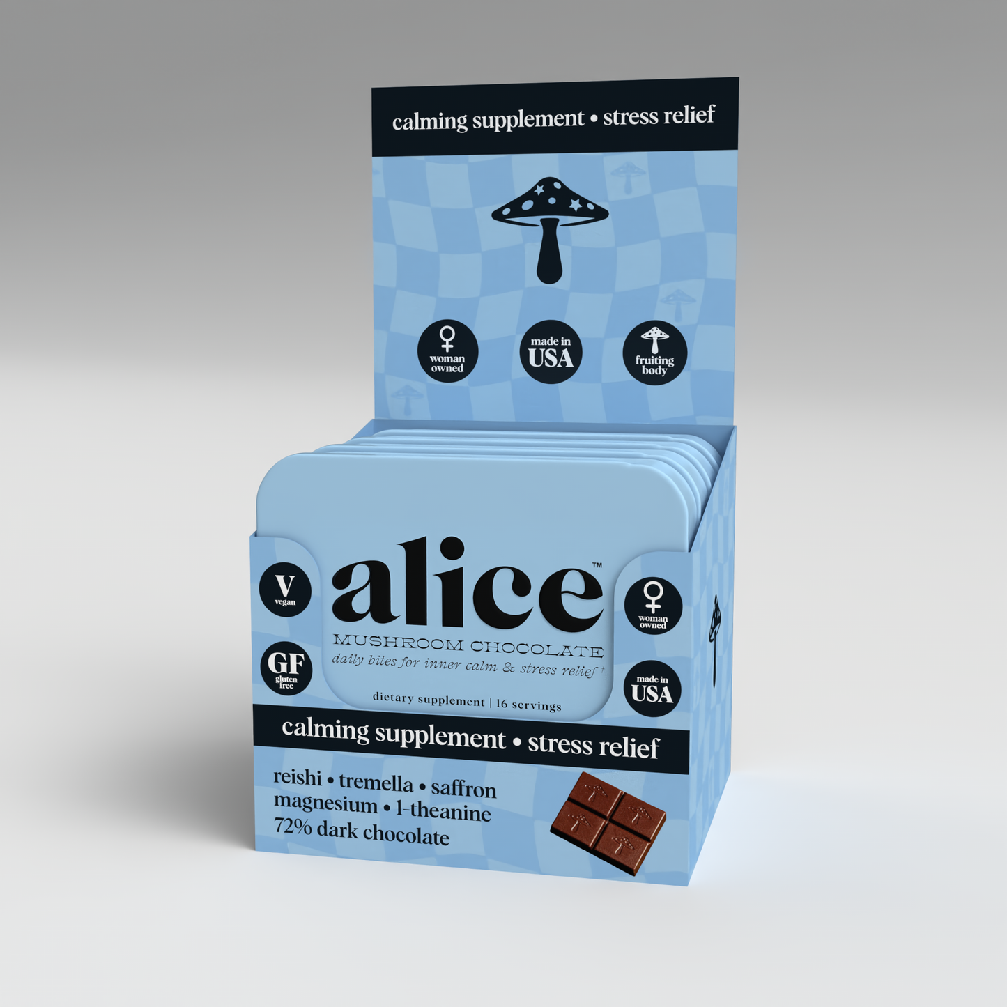 Alice Mushrooms Zen-X Mushroom Chocolate for Stress Relief