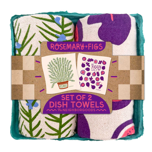 The Neighborgoods Rosemary & Fig Tea Towel, Set of 2
