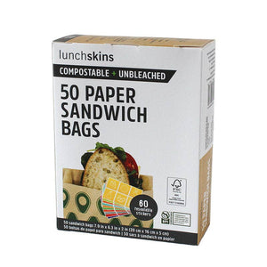 Lunchskins - Compostable Sandwich Bags Avocado 50 Count