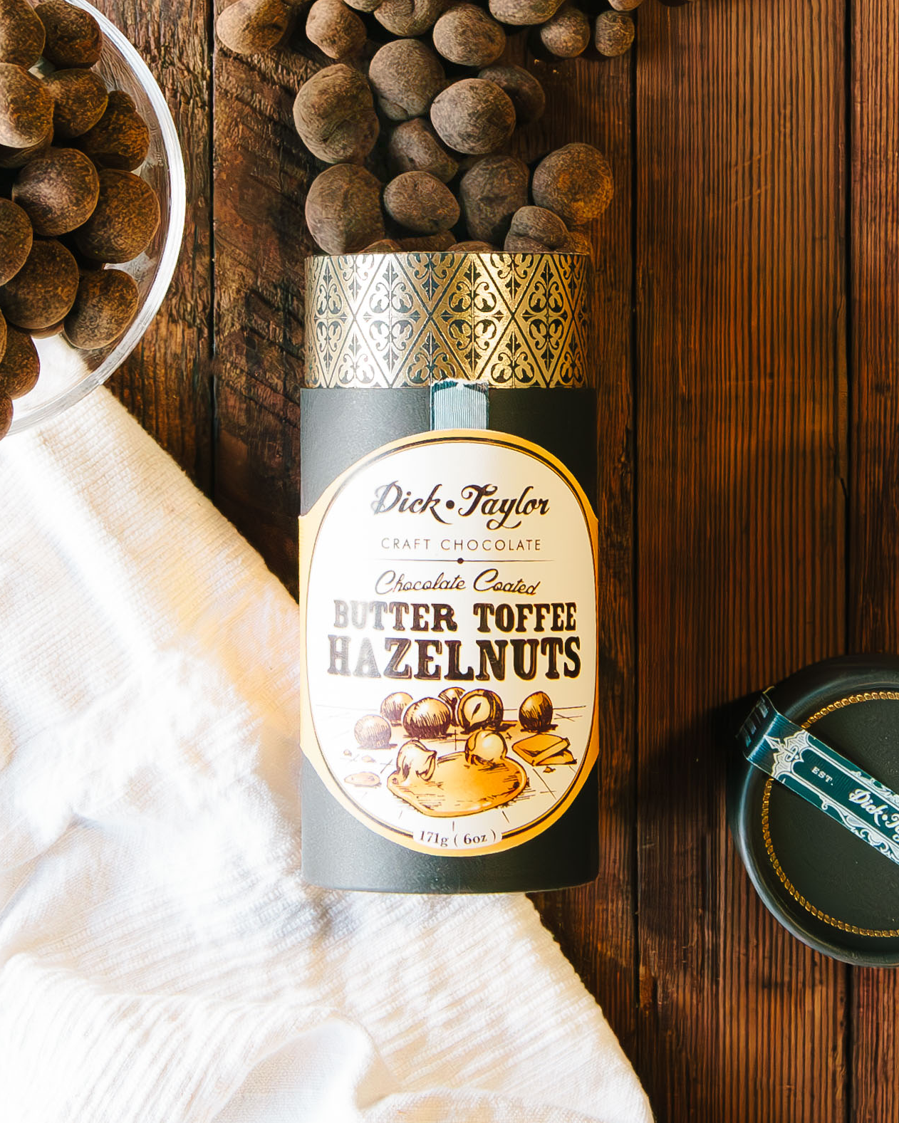 Dick Taylor Craft Chocolate Coated Butter Toffee Hazelnuts