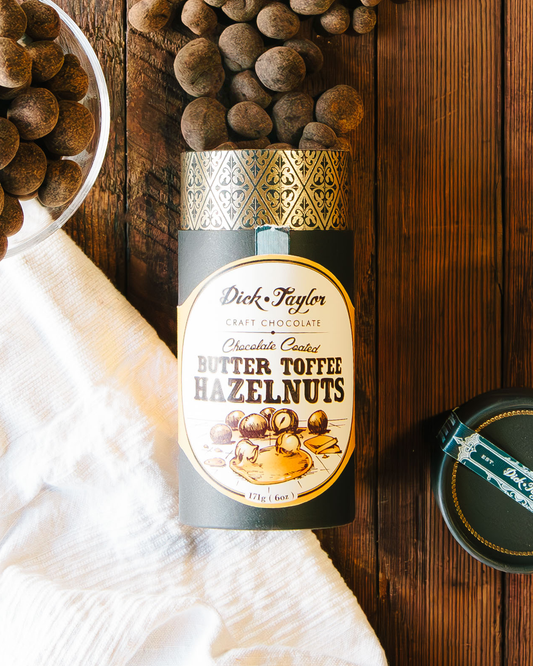 Dick Taylor Craft Chocolate Coated Butter Toffee Hazelnuts
