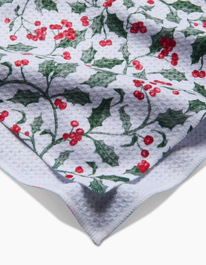 Geometry - Christmas Holly Tea Towel