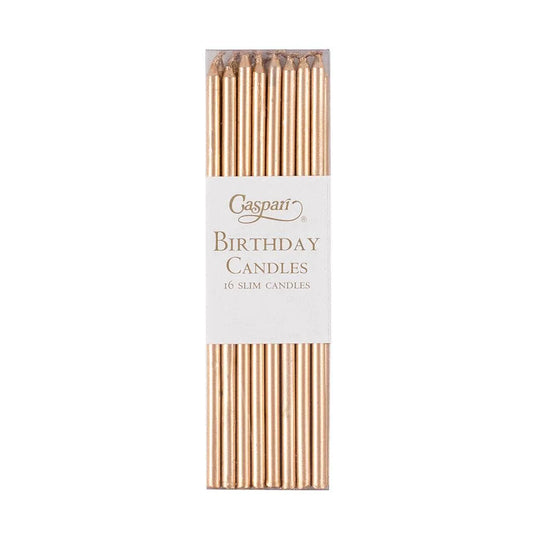 Caspari Birthday Slim Candles, Set of 16