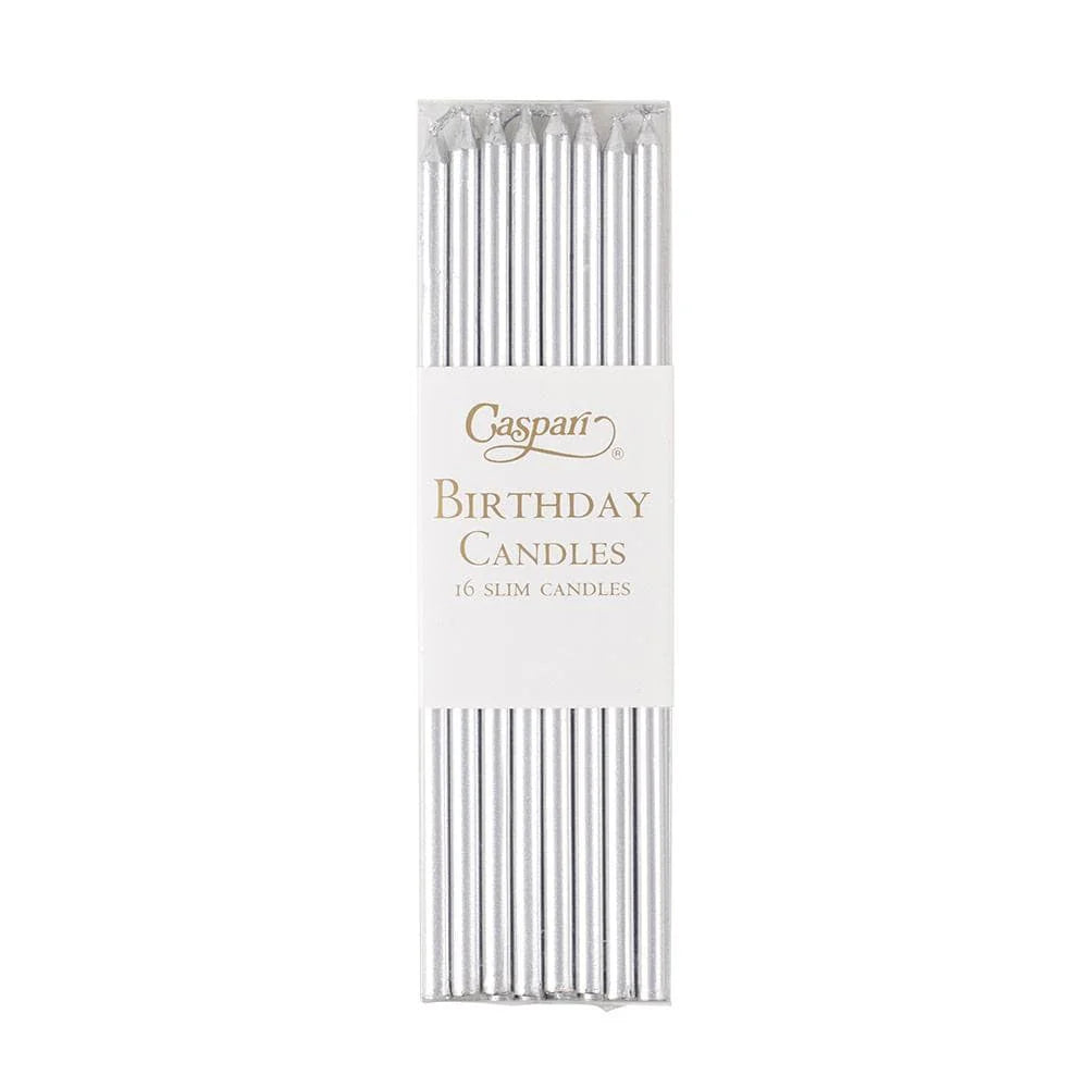 Caspari Birthday Slim Candles, Set of 16