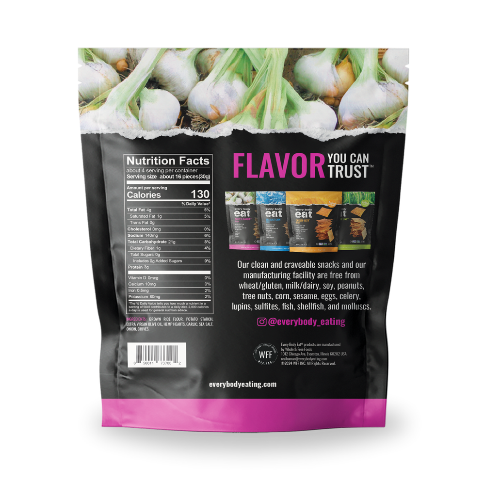 Every Body Eat® Chive & Garlic Snack Thins, 4oz