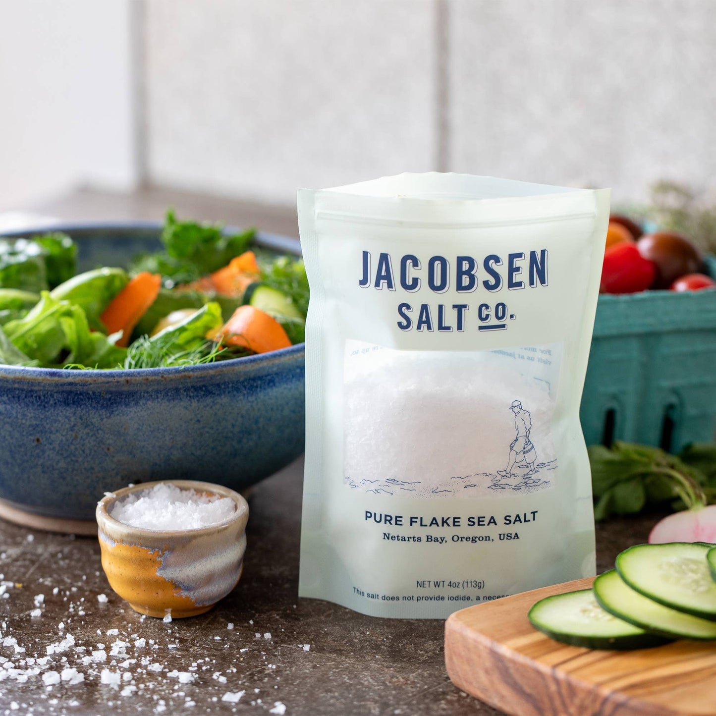 Jacobsen Salt Pure Flake Sea Salt, 4 oz bag