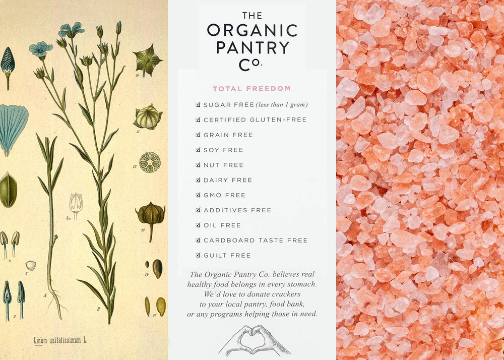 The Organic Pantry Pink Himalayan Salt Flaxseed Crackers