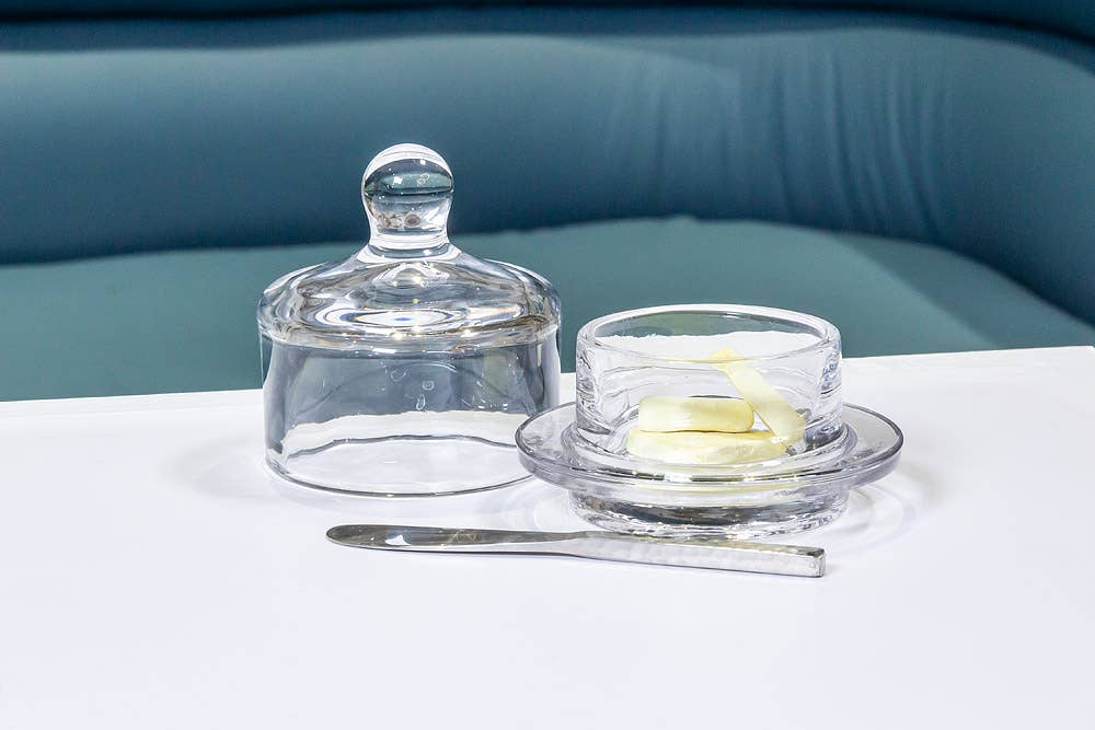 Small Butterdish W/Dome, 3"