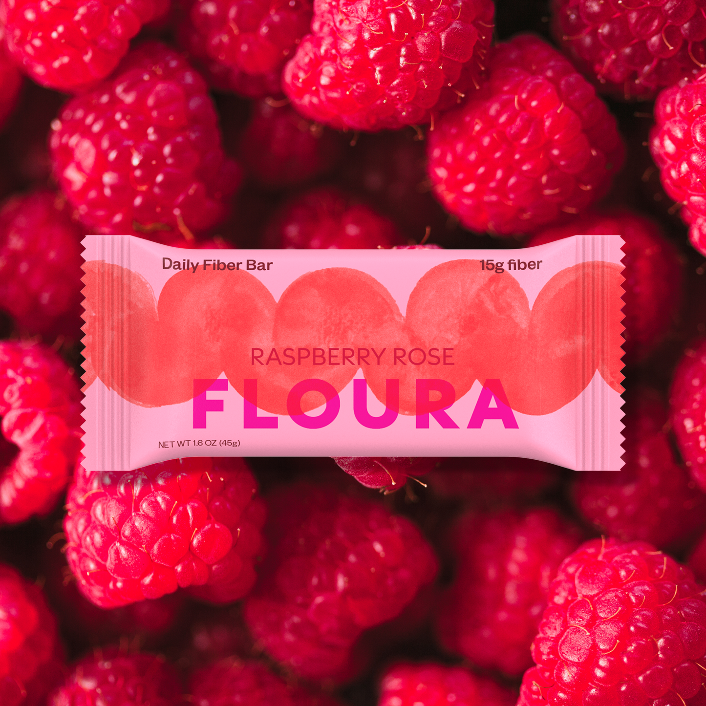 Floura & Co Raspberry Rose Fiber Snack Bar