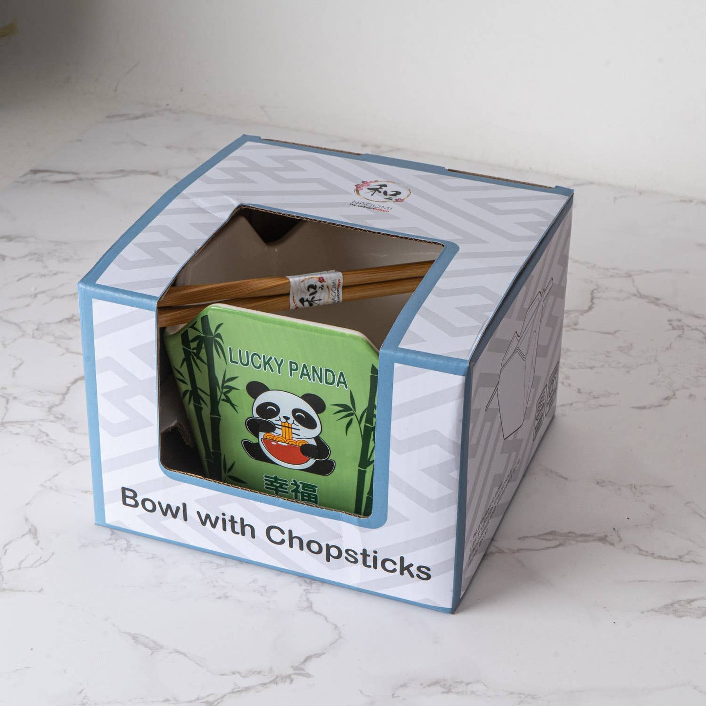 Urban Tokyo Takeout Box Serving Bowl With Chopsticks - Panda