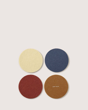 Graf Lantz - Bierfilzl Merino Wool Round Coaster Multi 4 Pack in Yucca