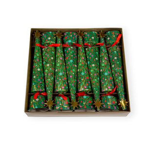 Caspari Merry And Bright Christmas Cone Crackers, Set of 8