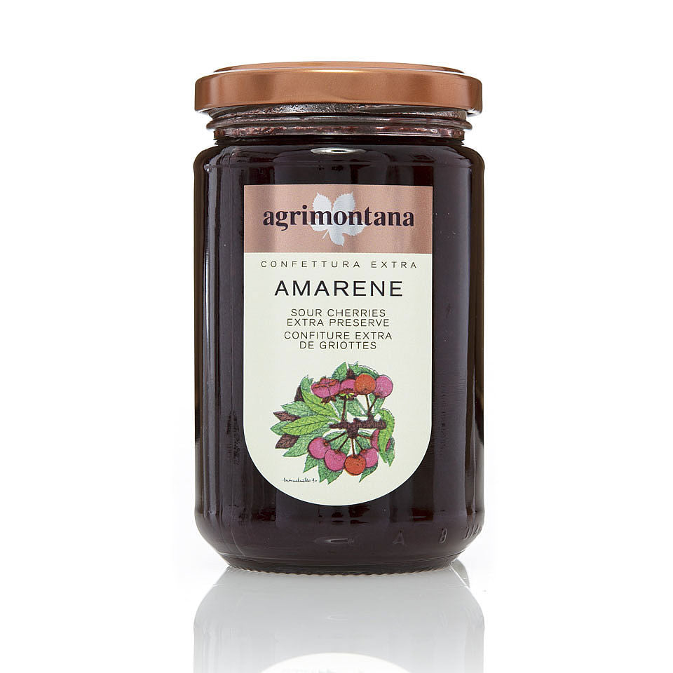 Agrimontana Sour Cherries Extra Jam, 11.64 oz