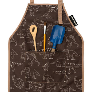 Urban Infant - Little Helper Kids Apron, Washable Cotton/Poly - Dinosaurs