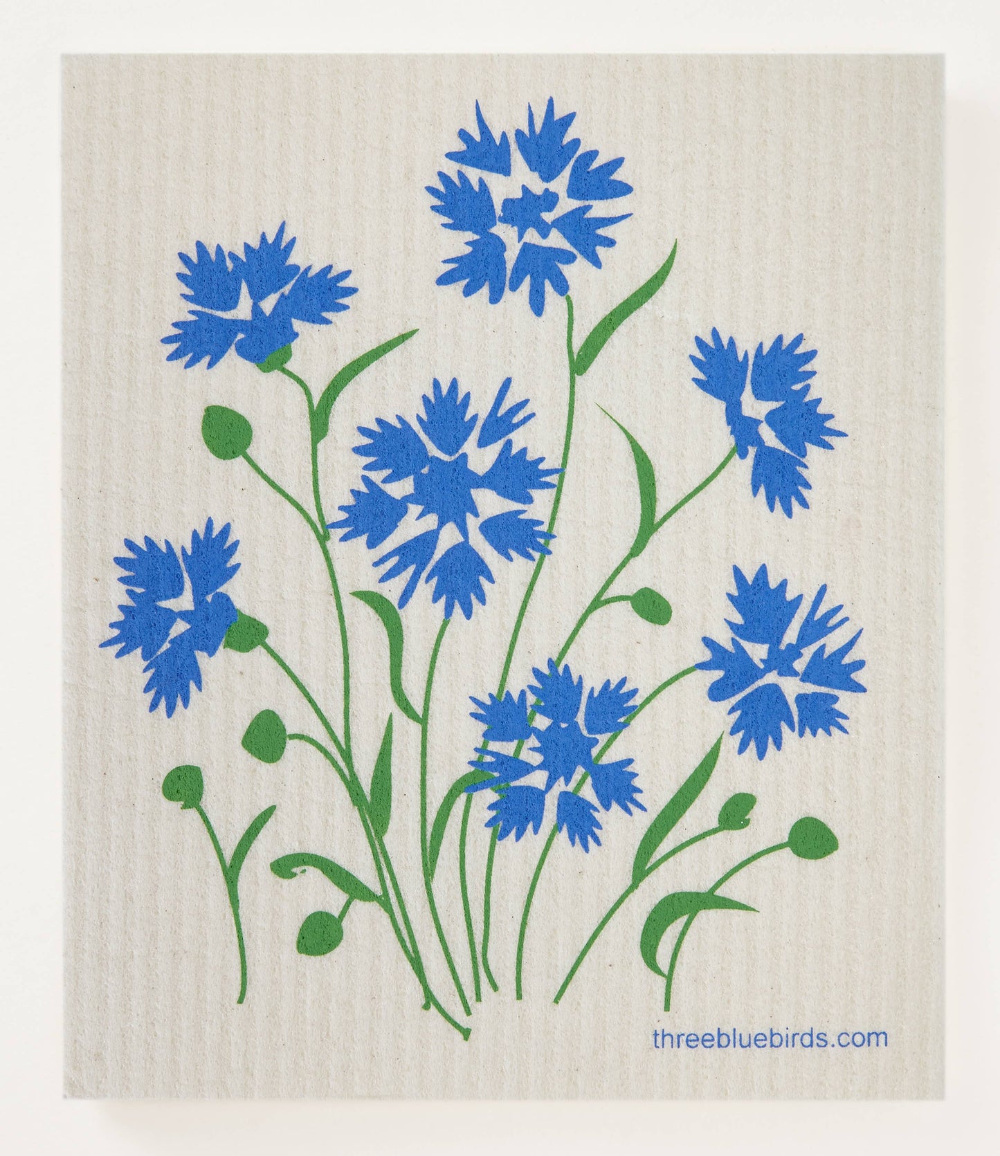 Three Bluebirds Swedish Dishcloths - Cornflowers Swedish Dishcloth
