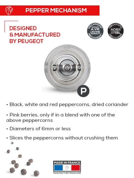 Peugeot - Nancy Pepper Mill, Acrylic, 18 cm - 7in