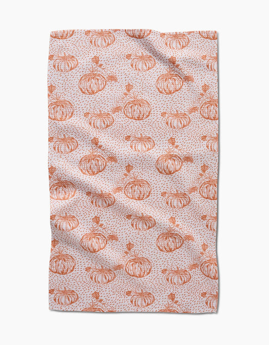 Geometry - Pumpkin Field Tea Towel