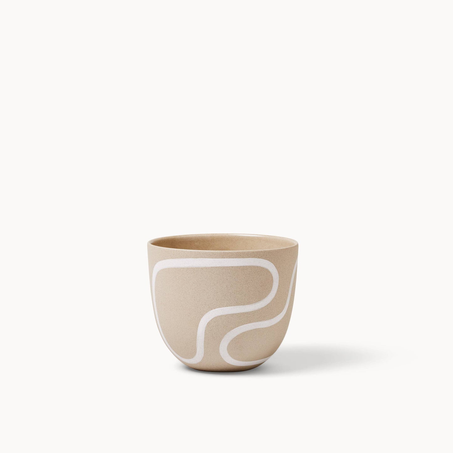 Franca - Stoneware White Outline Planters