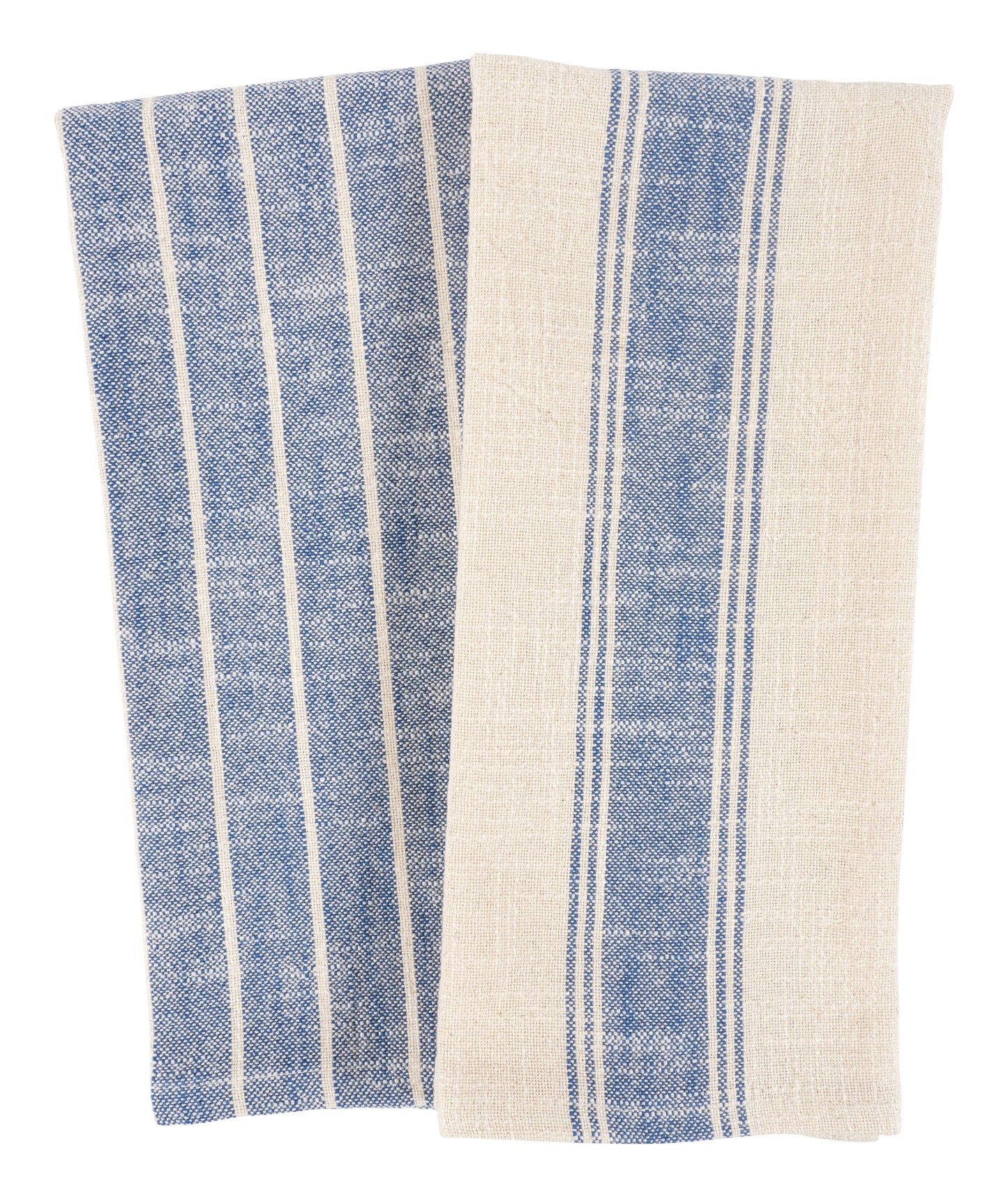 KAF Home Firenze Natural Slubbed Kitchen Towels, 18" x 28", Olive, Set of 2