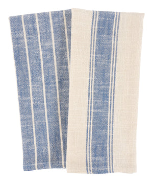 KAF Home - Firenze Set Of 2 Natural Slubbed Kitchen Towels, 18" x 28"