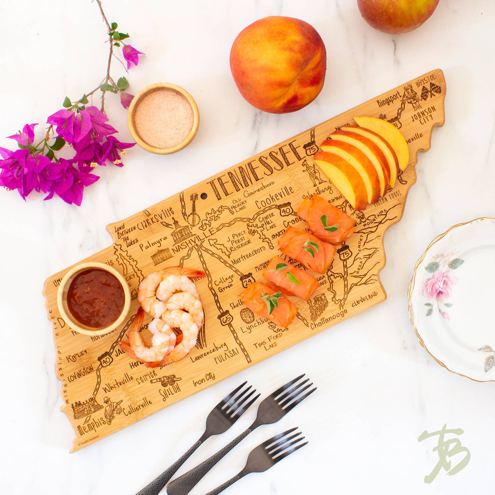 Totally Bamboo - Destination Tennessee State-Shaped Serving & Cutting Board