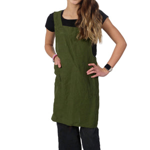 KAF Home - KAF Home Firenze Kids 100% Stonewashed Linen Smock Apron