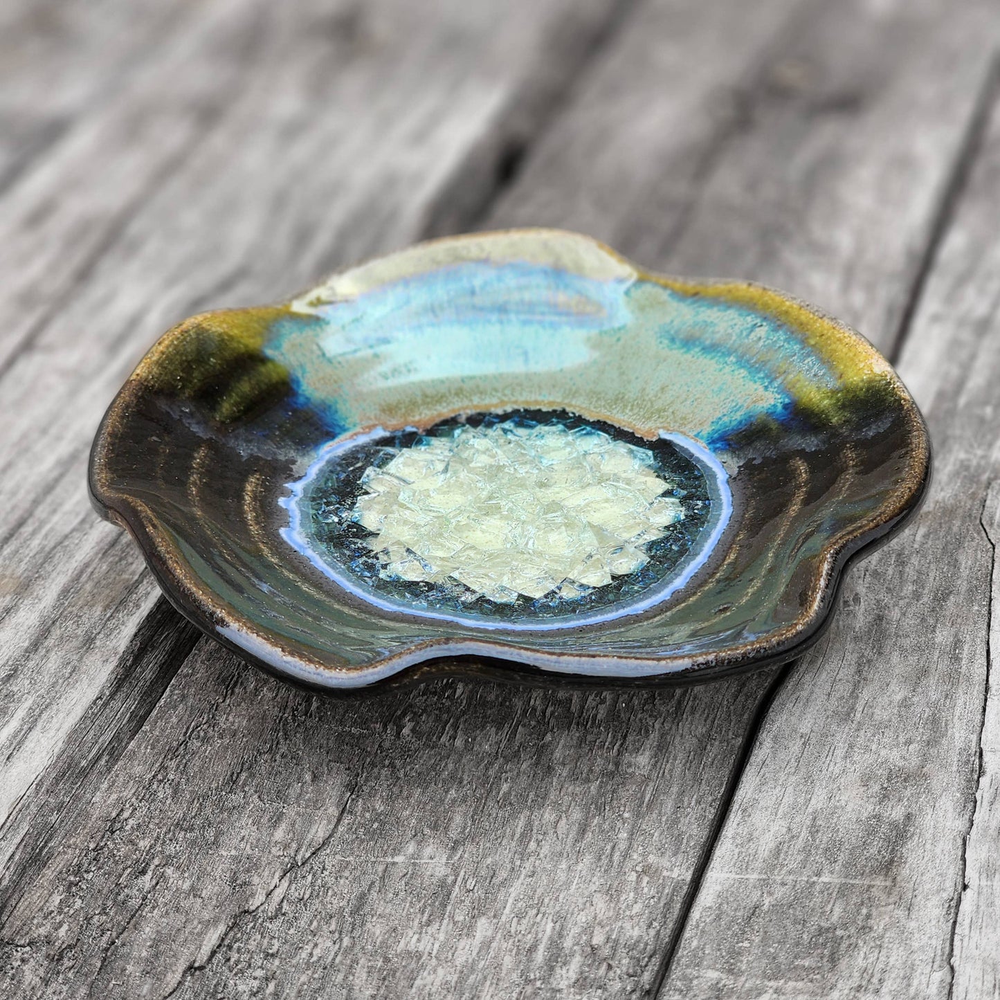 Ceramic Pottery Small Ripple Pottery Dish, Assorted