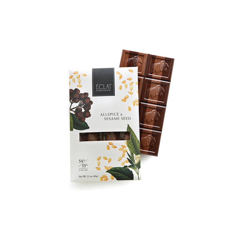 Éclat Chocolate Allspice & Sesame Seed Parallel Chocolate Bar