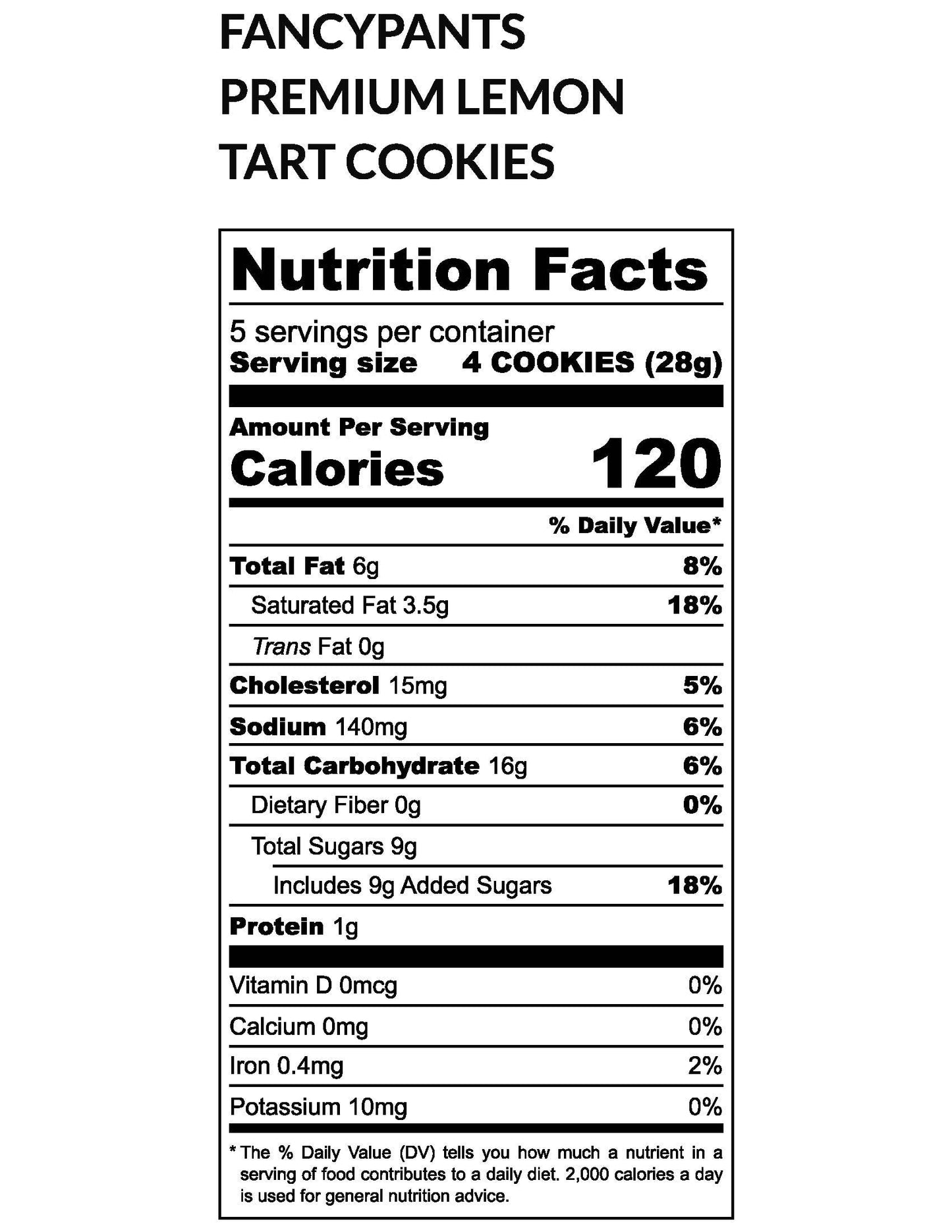 Fancypants Baking Lemon Tart Cookies, 5 oz 