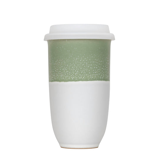 Nova Ceramics Sage Green Ceramic Travel Mug, 16oz