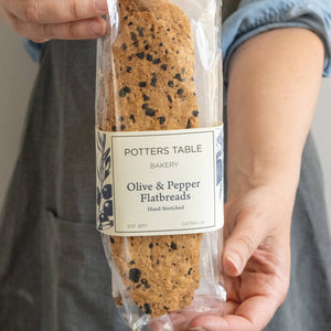 Potters Table - Cured Olive & Cracked Pepper Flatbreads