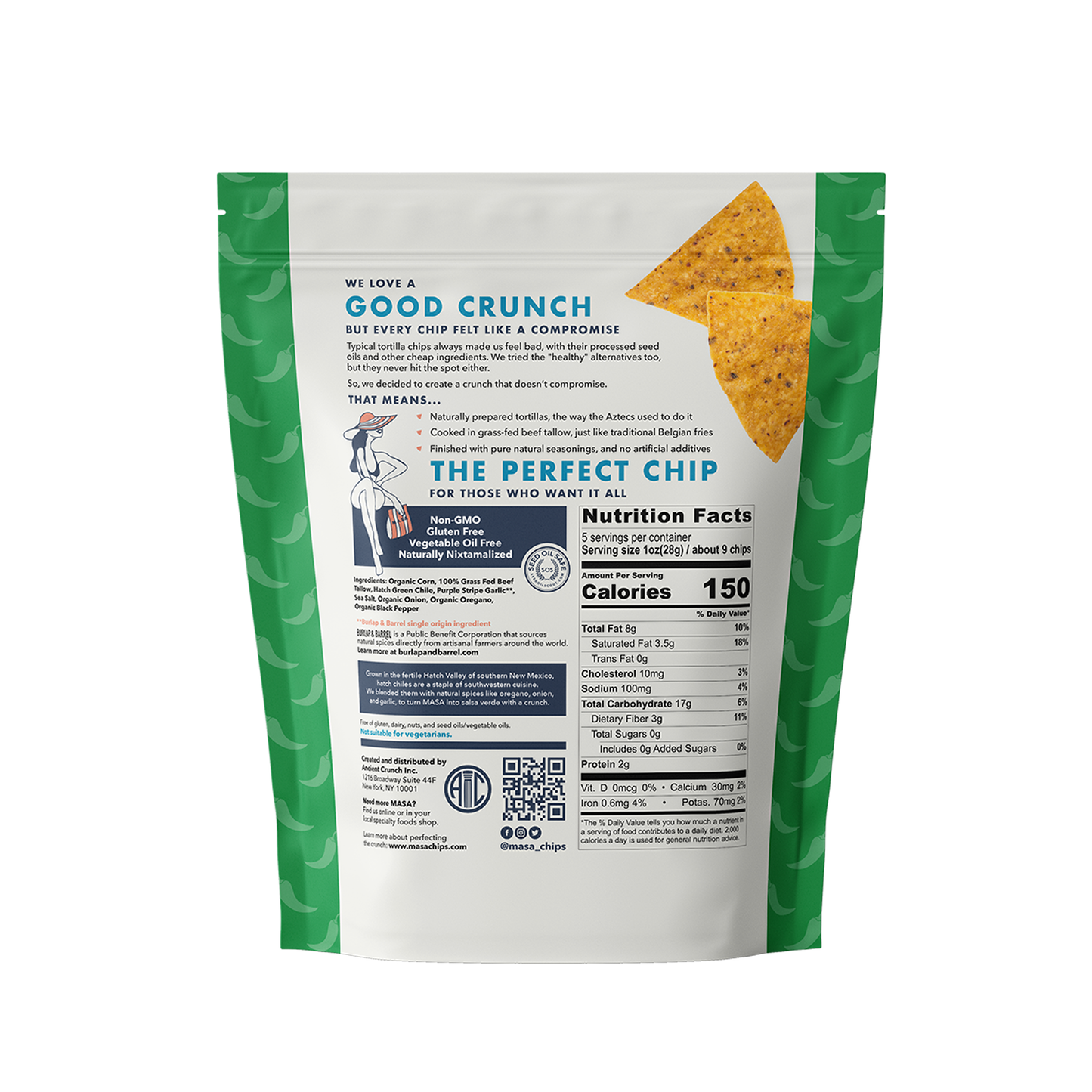 MASA Tortilla Chips, Hatch Chile