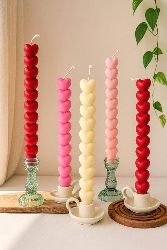Heart Taper Candle, 11"