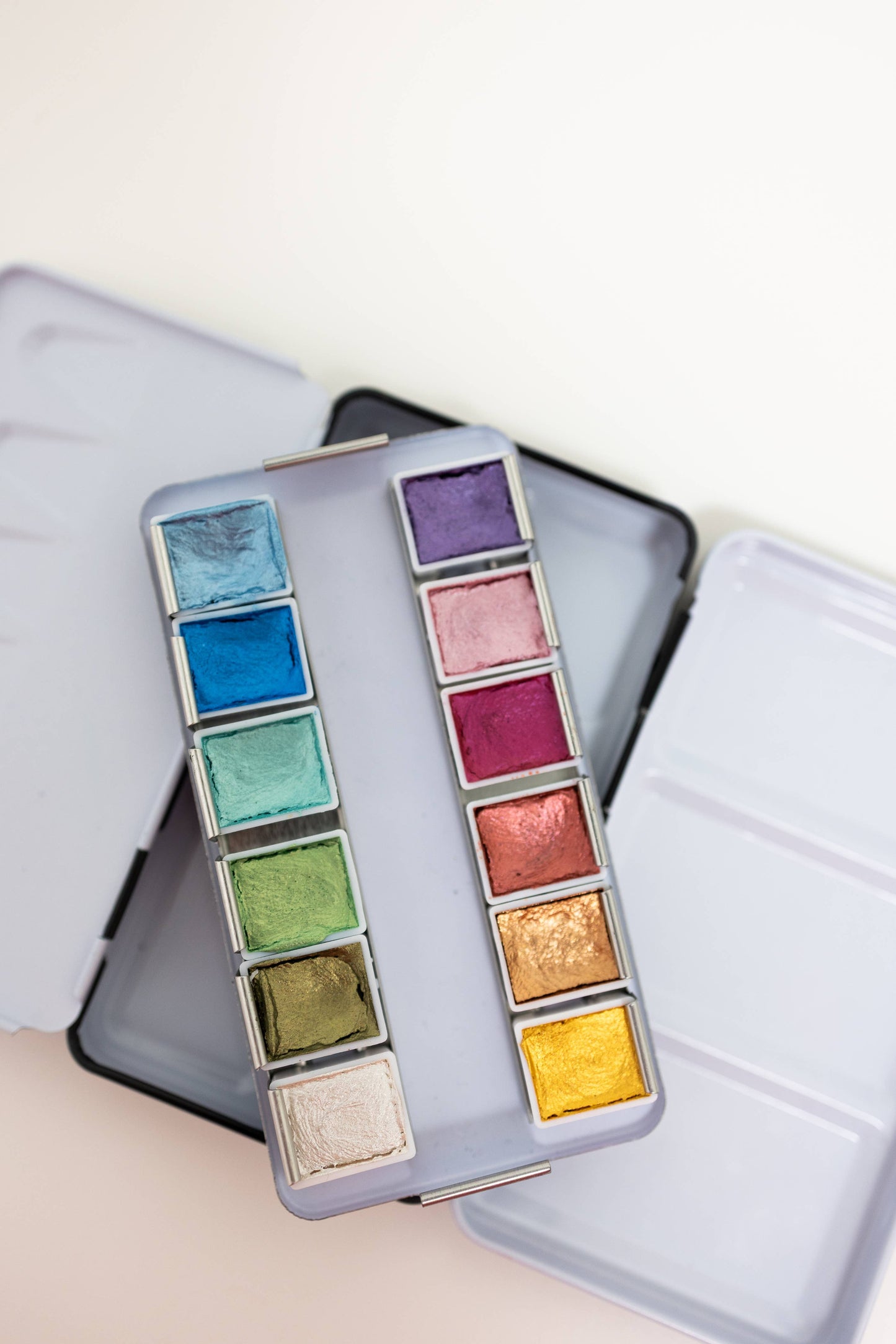 Bailey Rae Studio 12 Color Travel Metallic Watercolor Paint Palette