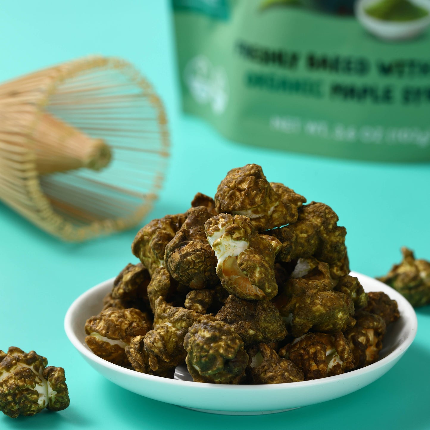 Maple Pop! Organic Maple Caramel Popcorn Matcha
