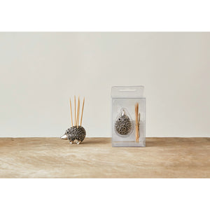 Hedgehog Toothpick Holder Toothpicks - Set of 6