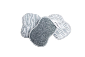 Once Again Home RE:Usable Sponge - Branches in Grey, Set of 3