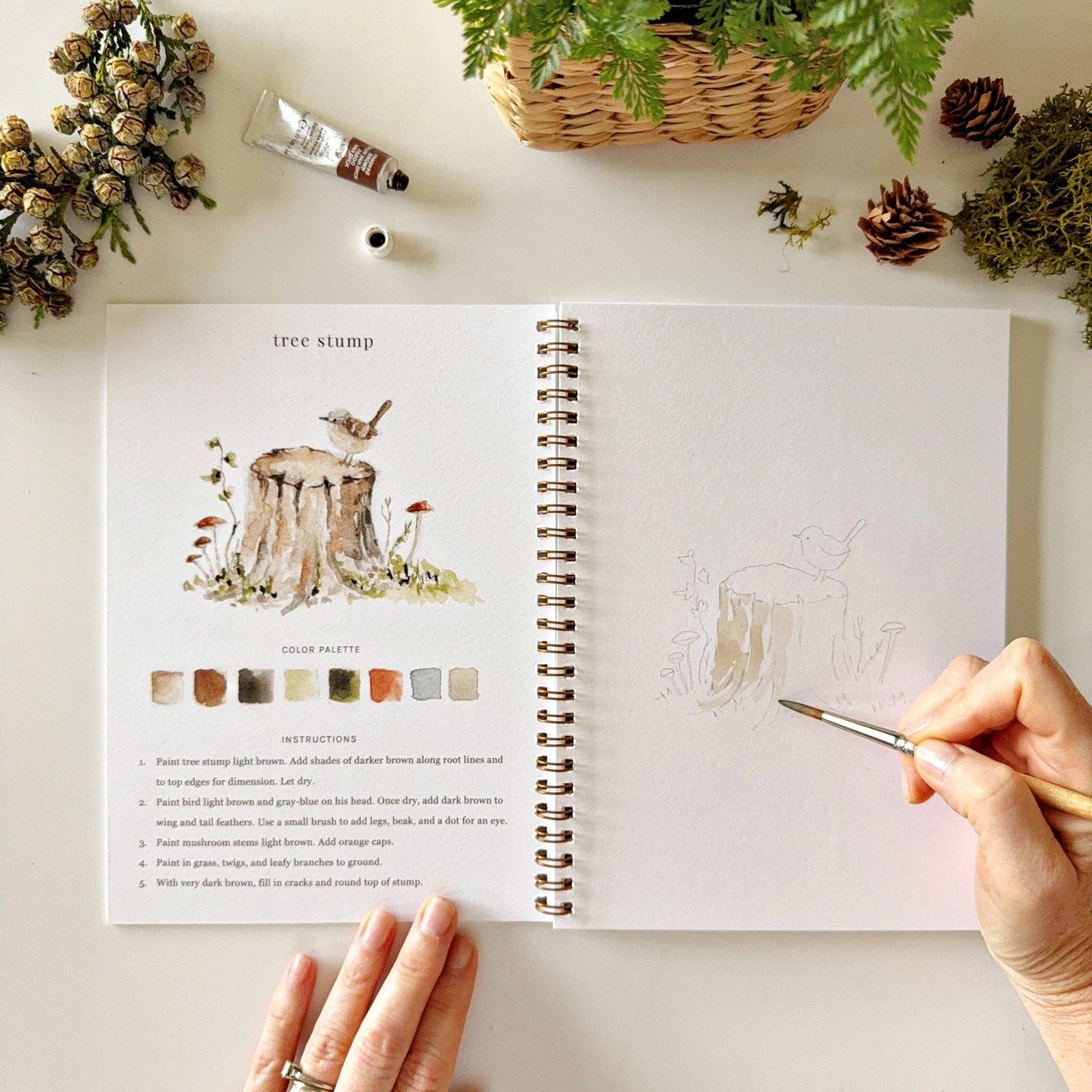 emily lex studio Woodland Watercolor Workbook