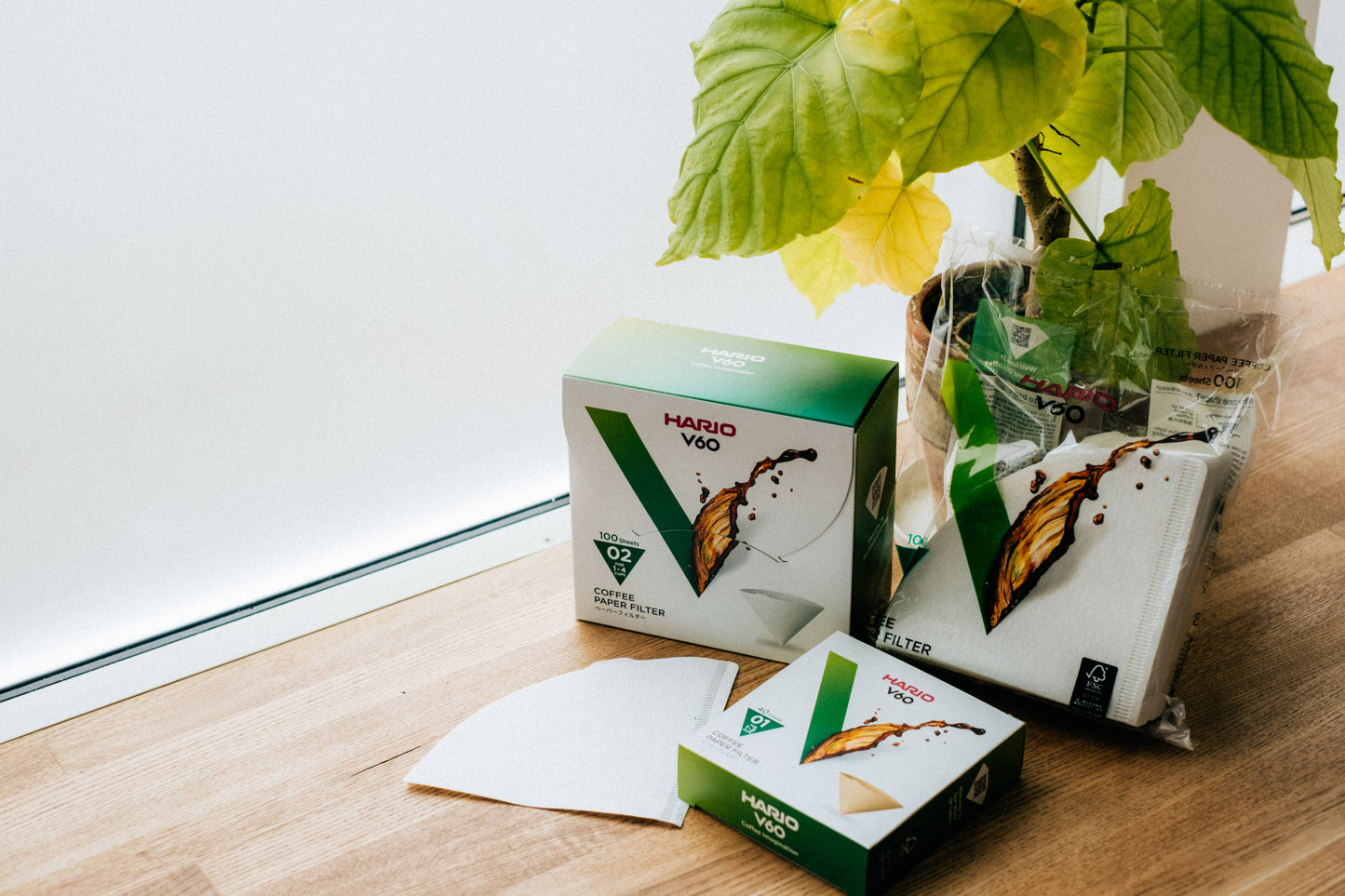 Hario V60 Paper Filter White, 100 sheets
