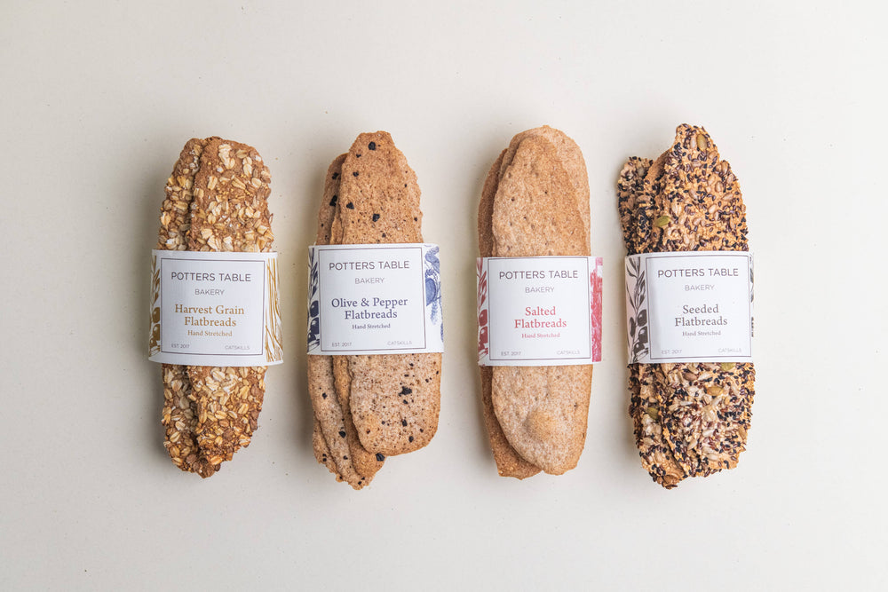 Potters Table - Cured Olive & Cracked Pepper Flatbreads