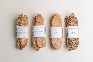 Potters Table - Cured Olive & Cracked Pepper Flatbreads