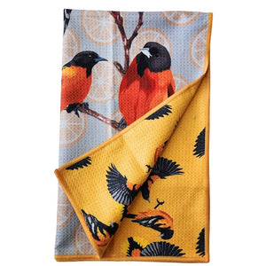 Buzzee - Oriole - Dual Sided Tea Towel - Kitchen & Hand Towel